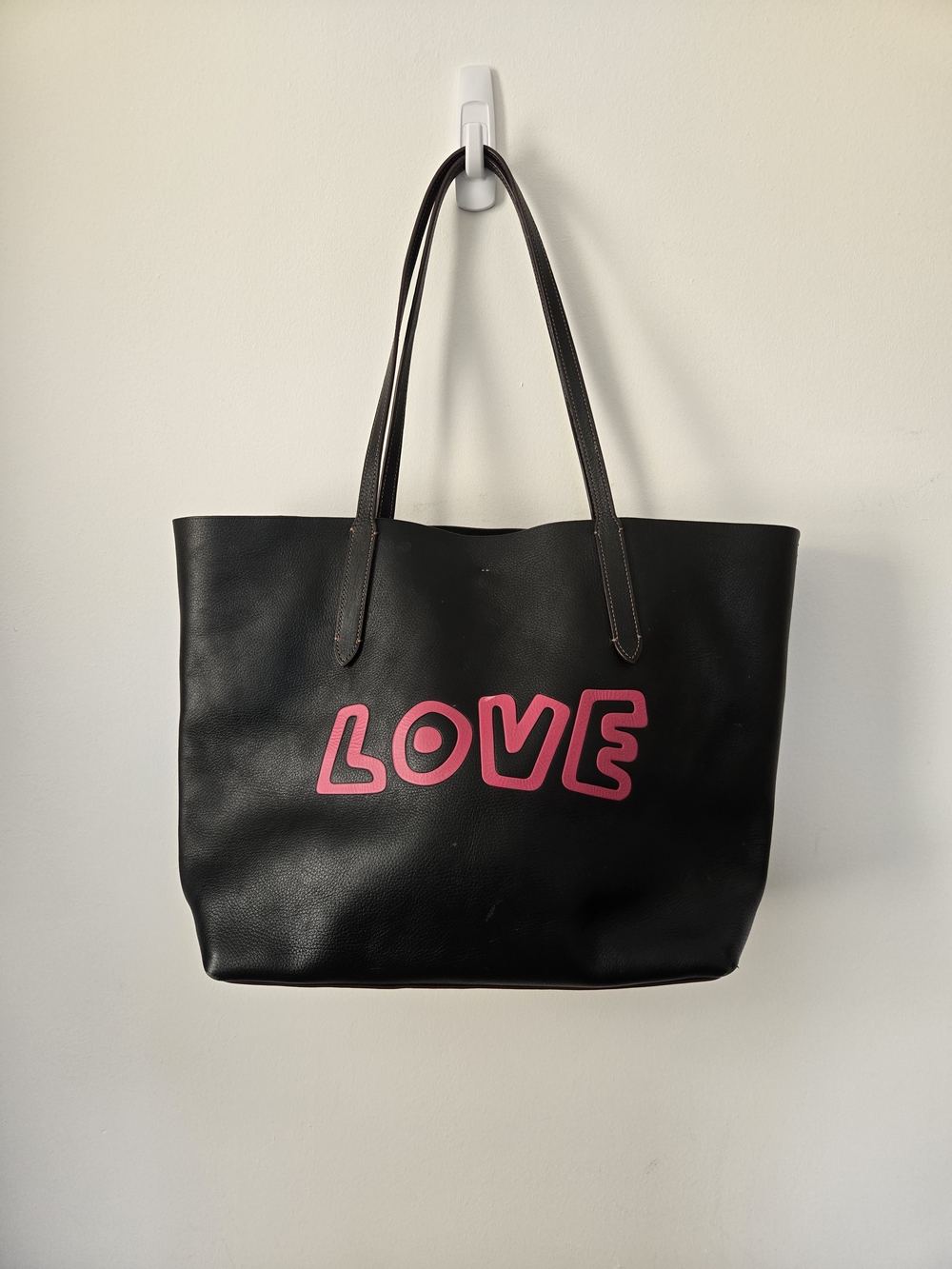 Coach X Keith Haring Love Leather Tote Bag